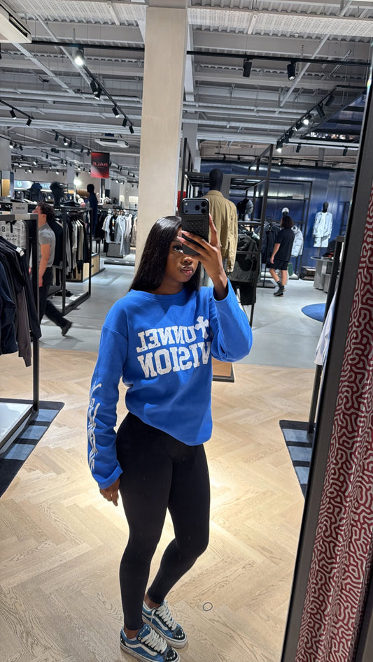 ROYAL BLUE ‘TUNNEL VISION’ WAFFLE KNIT