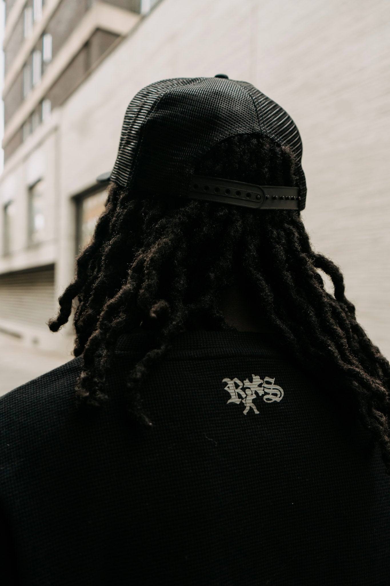 BLACK&GREY ‘TUNNEL VISION’ WAFFLE KNIT
