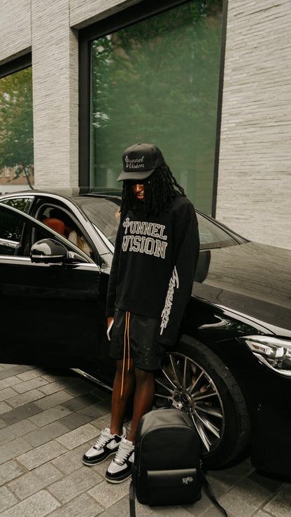 BLACK&GREY ‘TUNNEL VISION’ WAFFLE KNIT