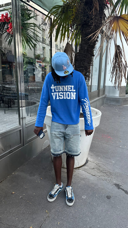 ROYAL BLUE ‘TUNNEL VISION’ WAFFLE KNIT