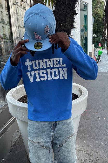 ROYAL BLUE ‘TUNNEL VISION’ WAFFLE KNIT